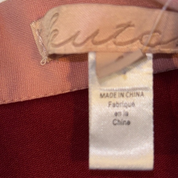 🔥SALE Anthropologie "Hutch Milan" Color Blocked Mini Wine & Pink Skirt 4 - Picture 8 of 10